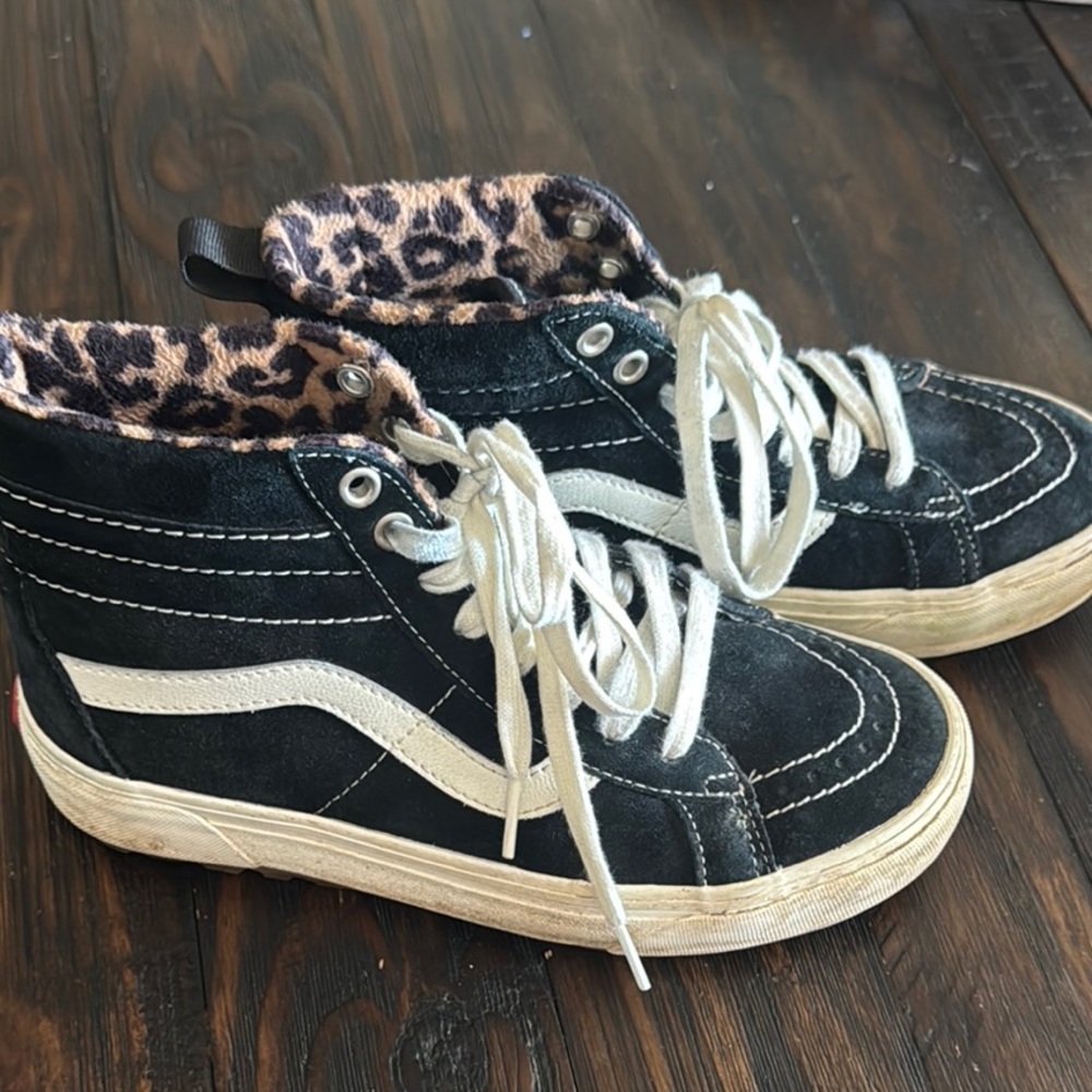 Vans SK8 MTE Black with leopard Print High-Top Sneakers